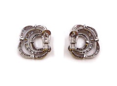 Bulgari 18K White Gold Diamond Tremblant Flower Earrings