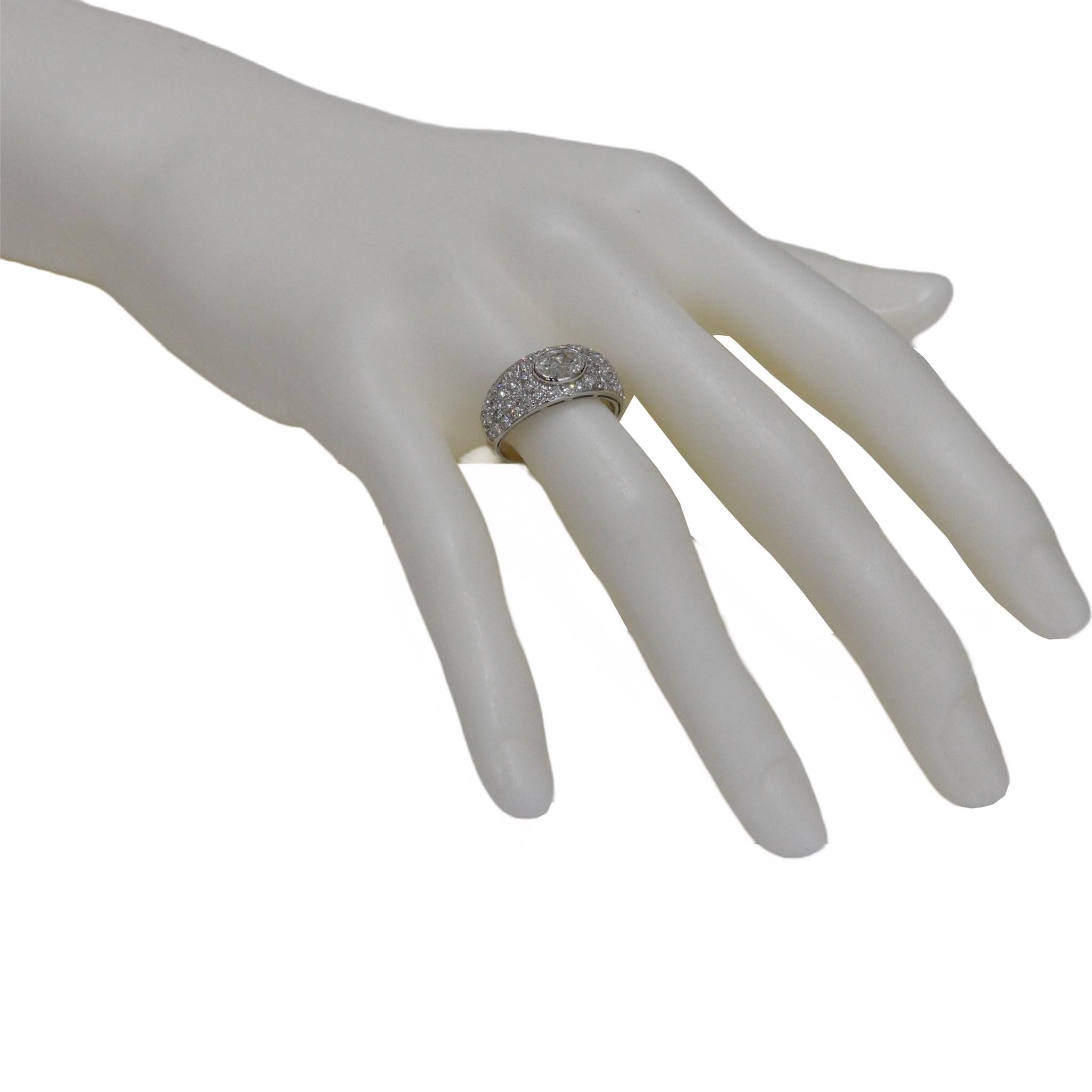 Bulgari 18k White Gold Diamond Ring In New Condition For Sale In North Miami Beach, FL