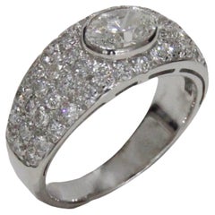Bulgari, bague en or blanc 18 carats et diamants