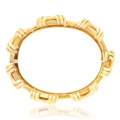 BULGARI 18K Yellow Gold and Diamond Cuff