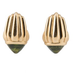 Bulgari 18 Karat Yellow Gold and Peridot Earrings