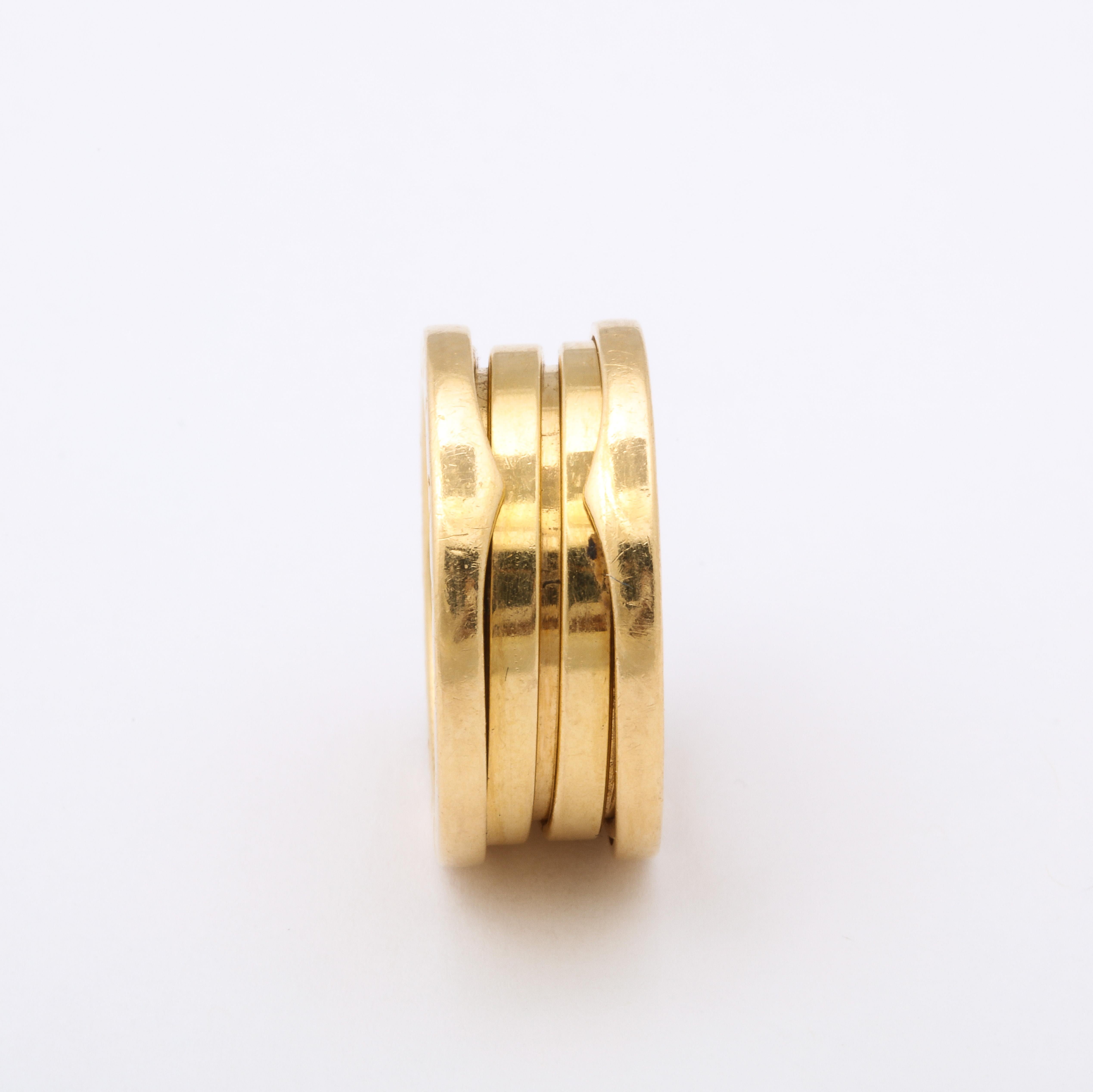 Bulgari B.zero1 Ring aus 18 Karat Gelbgold für Damen oder Herren im Angebot