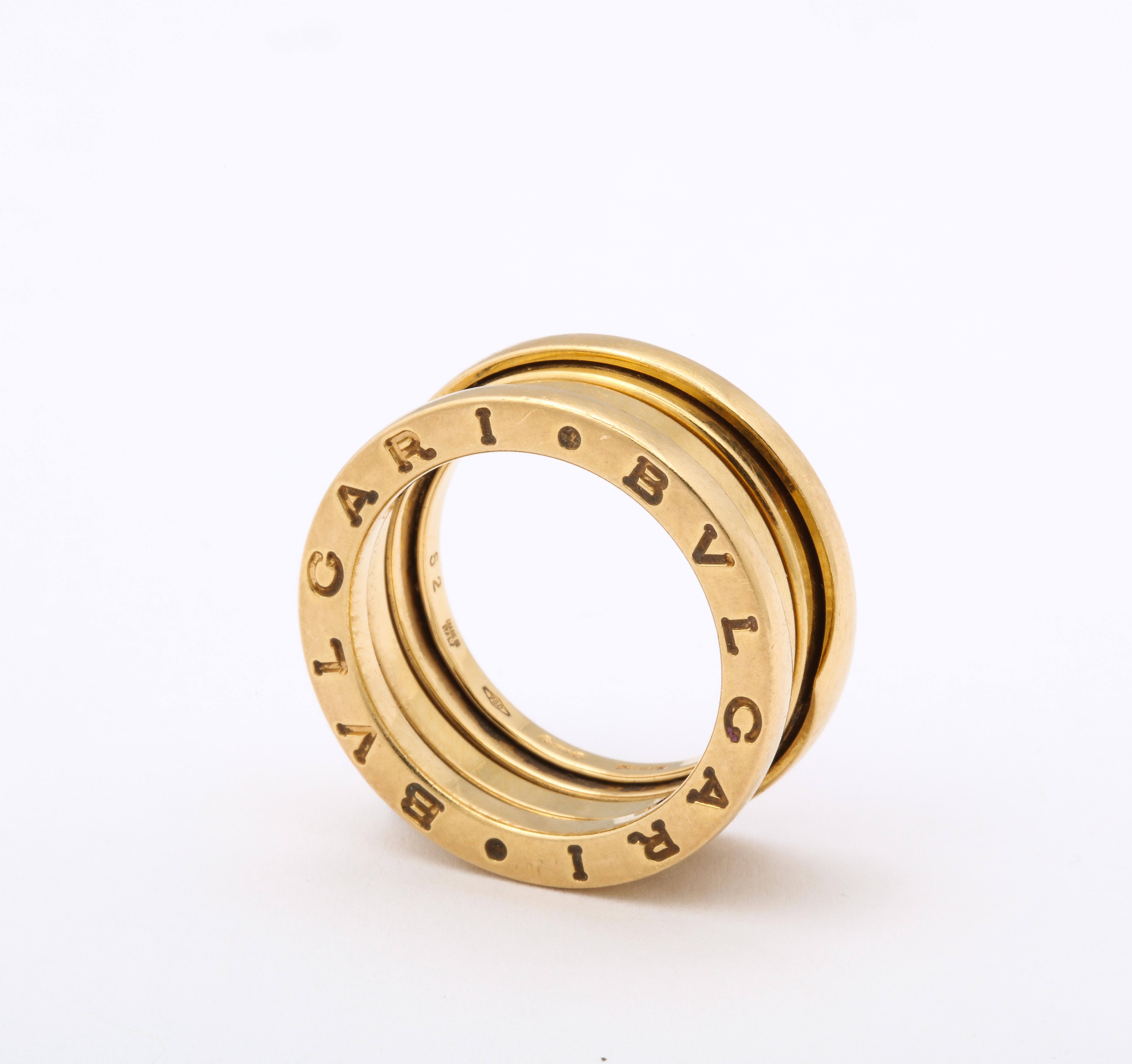 Bulgari B.zero1 Ring aus 18 Karat Gelbgold im Angebot 1