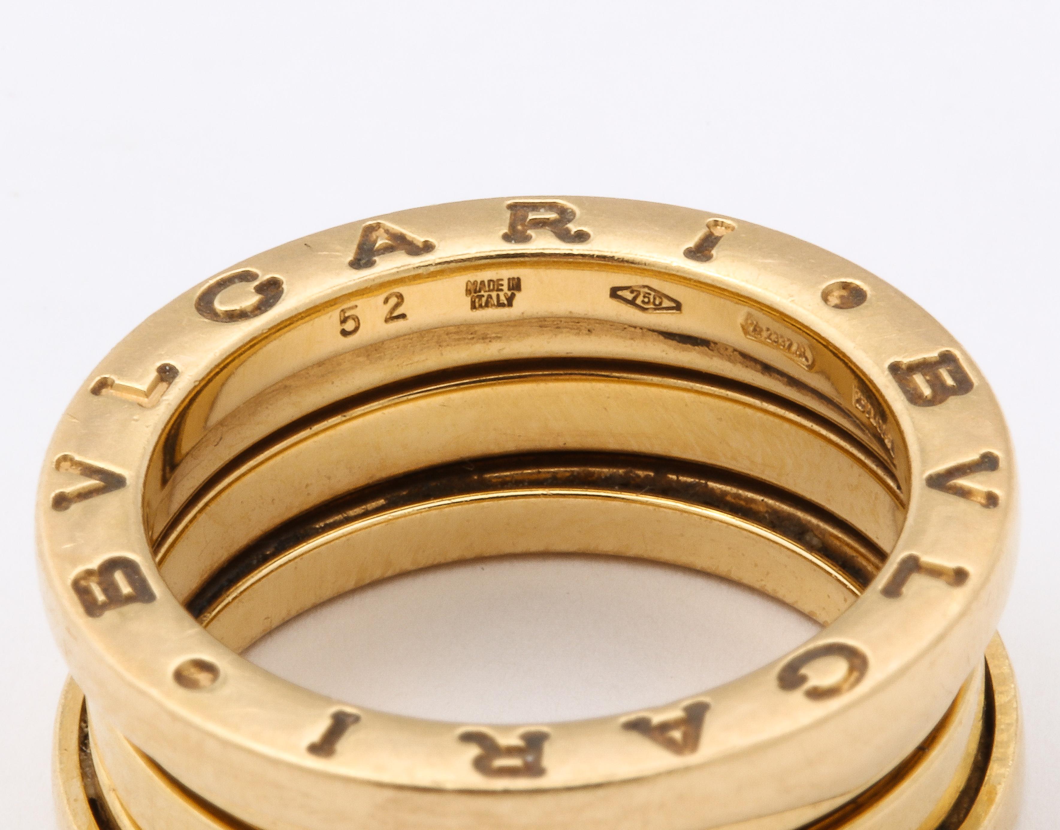 Bulgari B.zero1 Ring aus 18 Karat Gelbgold im Angebot 3
