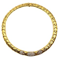 Bulgari 18K Yellow Gold Diamond Necklace