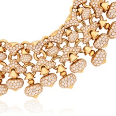 BULGARI 18K Yellow Gold Diamond Necklace, Pigna Collection