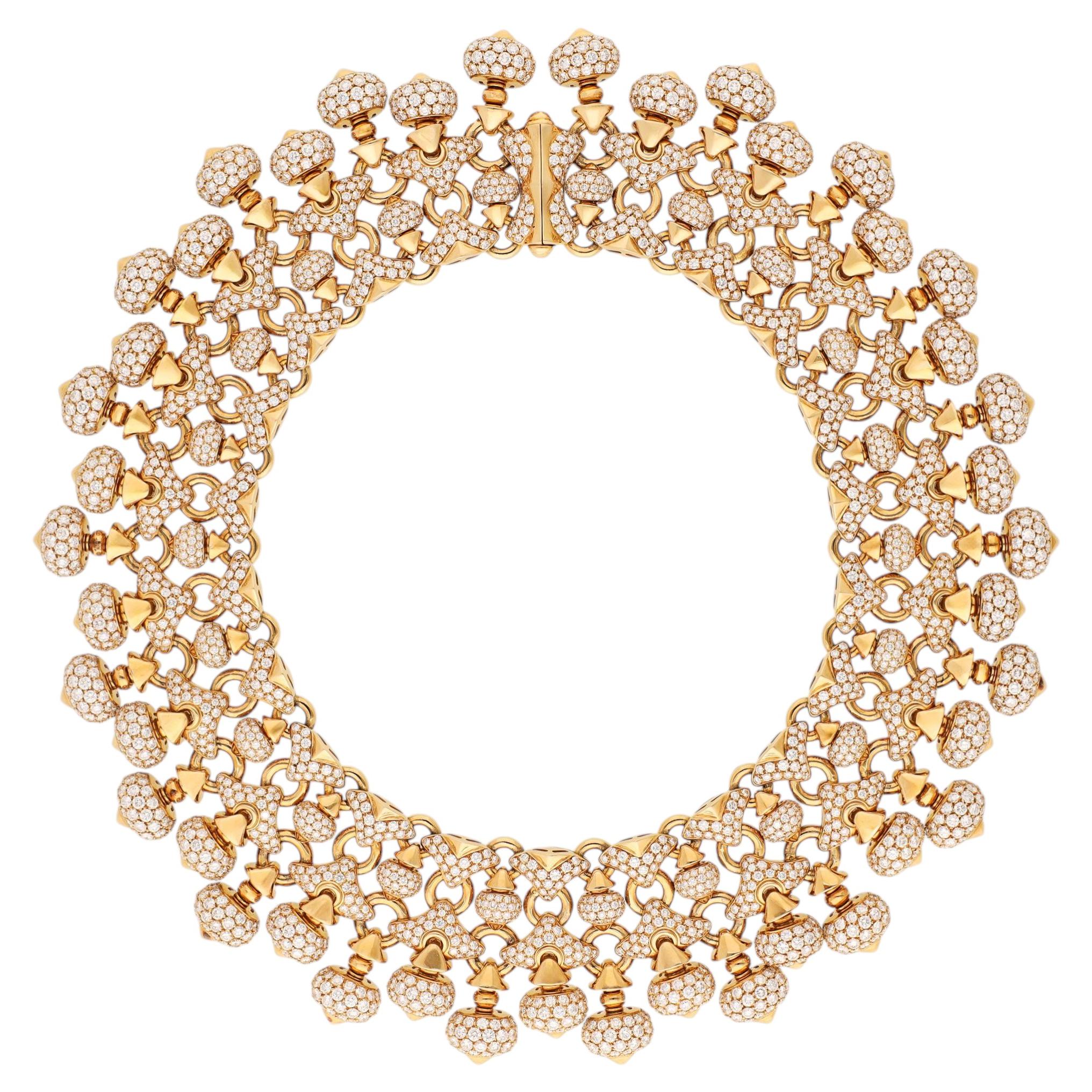 Collana di diamanti in oro giallo BULGARI 18K, Collection'S