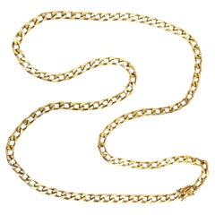 Bulgari 18K Yellow Gold Long Curb Link Chain Necklace
