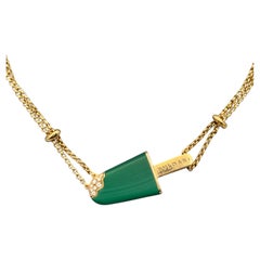 Colgante Gelati Bulgari de oro amarillo de 18k, malaquita y diamantes