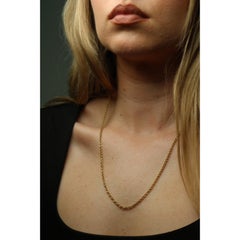 Bulgari 18K Yellow Gold Rolo Chain Necklace, Adjustable Length 25"