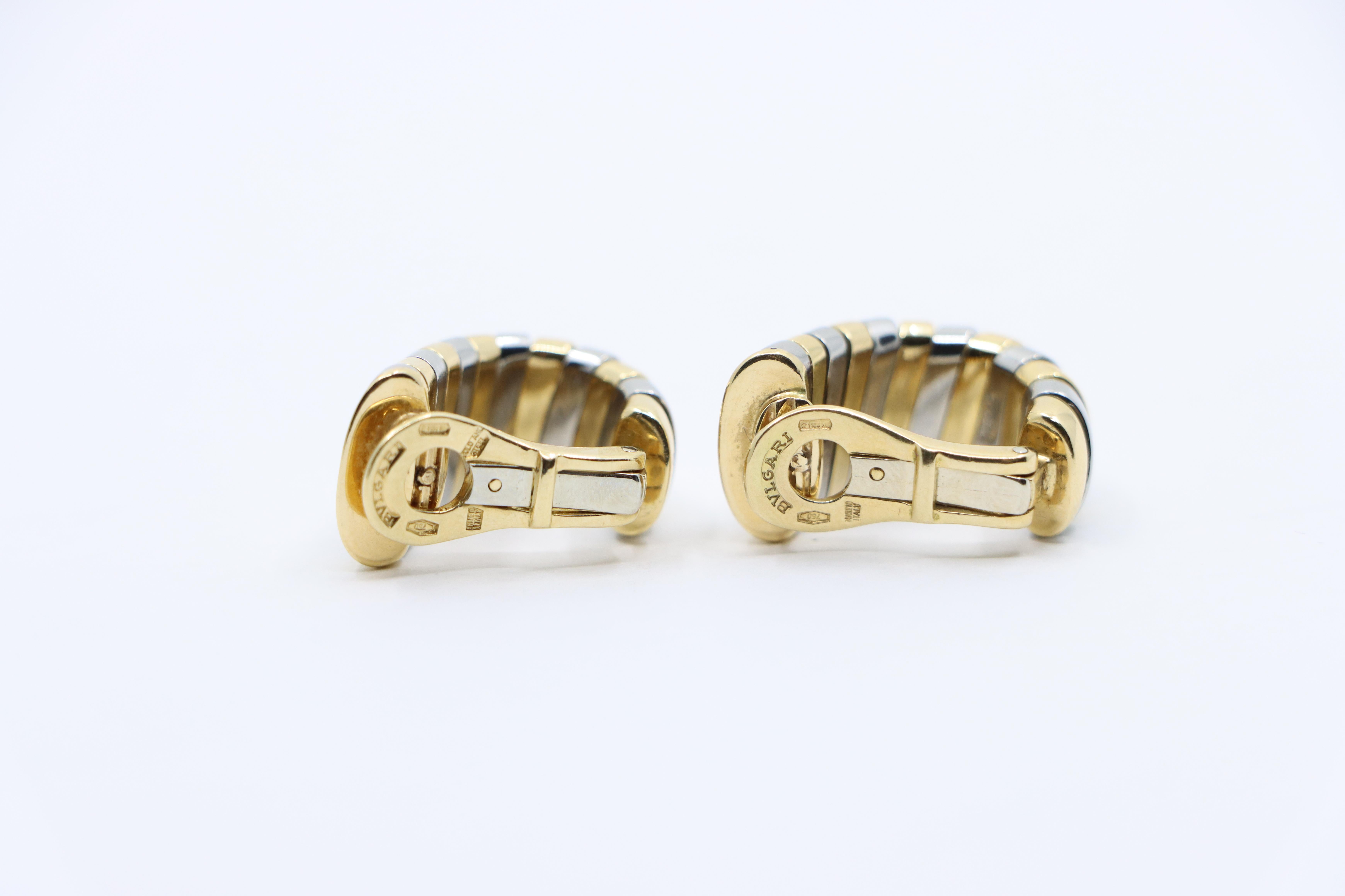 Bulgari 18K Yellow Gold Tubogas Earring 6