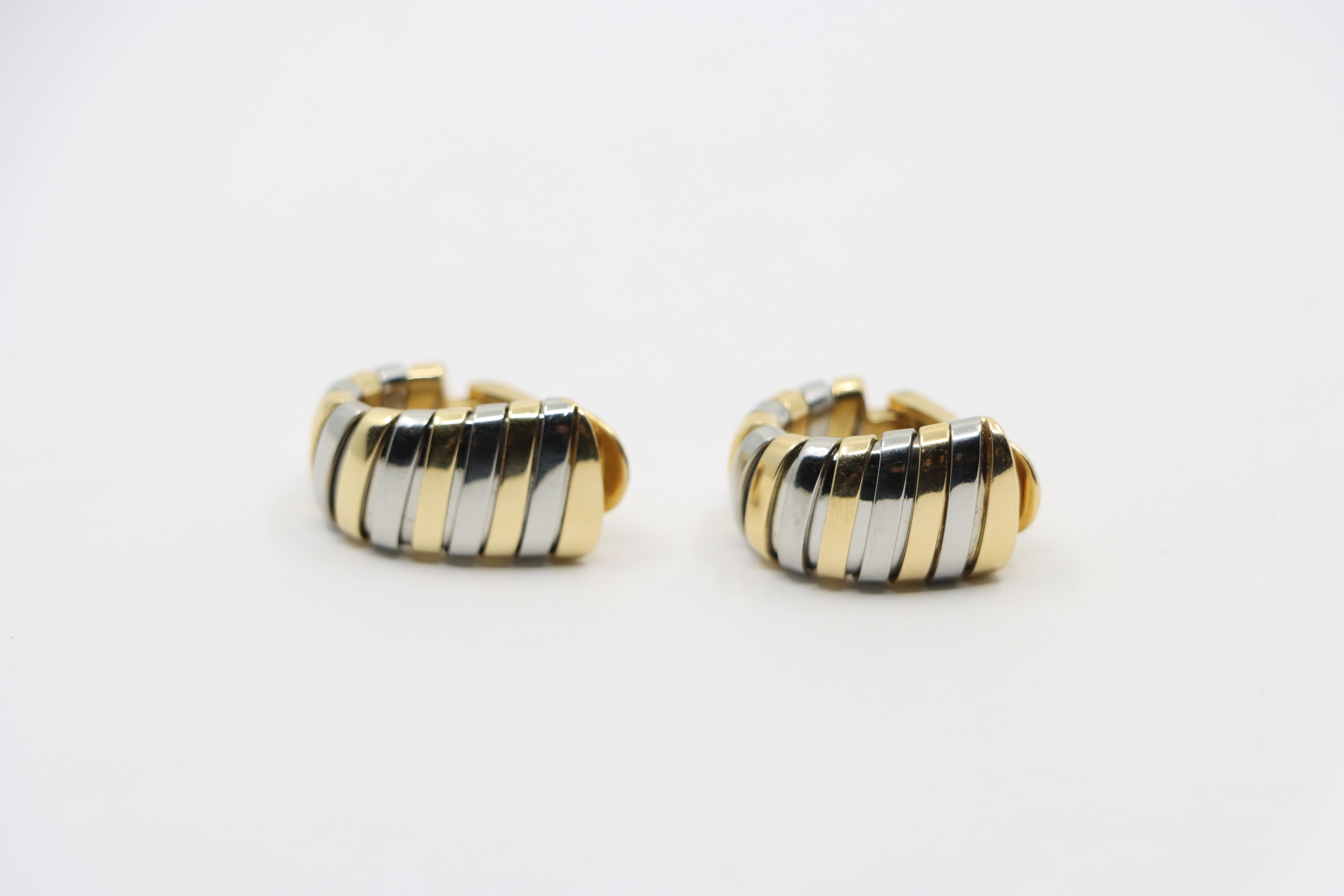 Bulgari 18K Yellow Gold Tubogas Earring 7