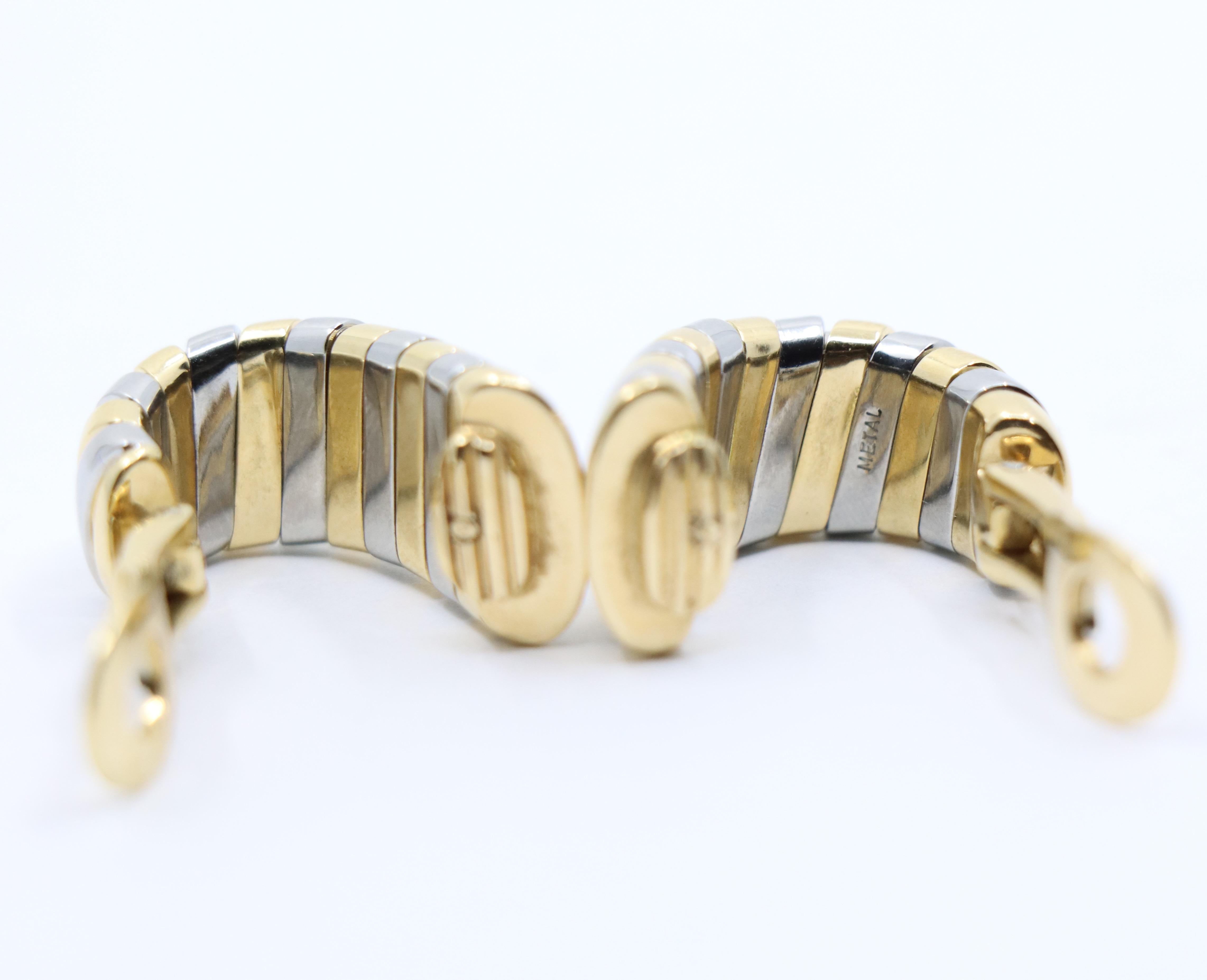 Bulgari 18K Yellow Gold Tubogas Earring 8