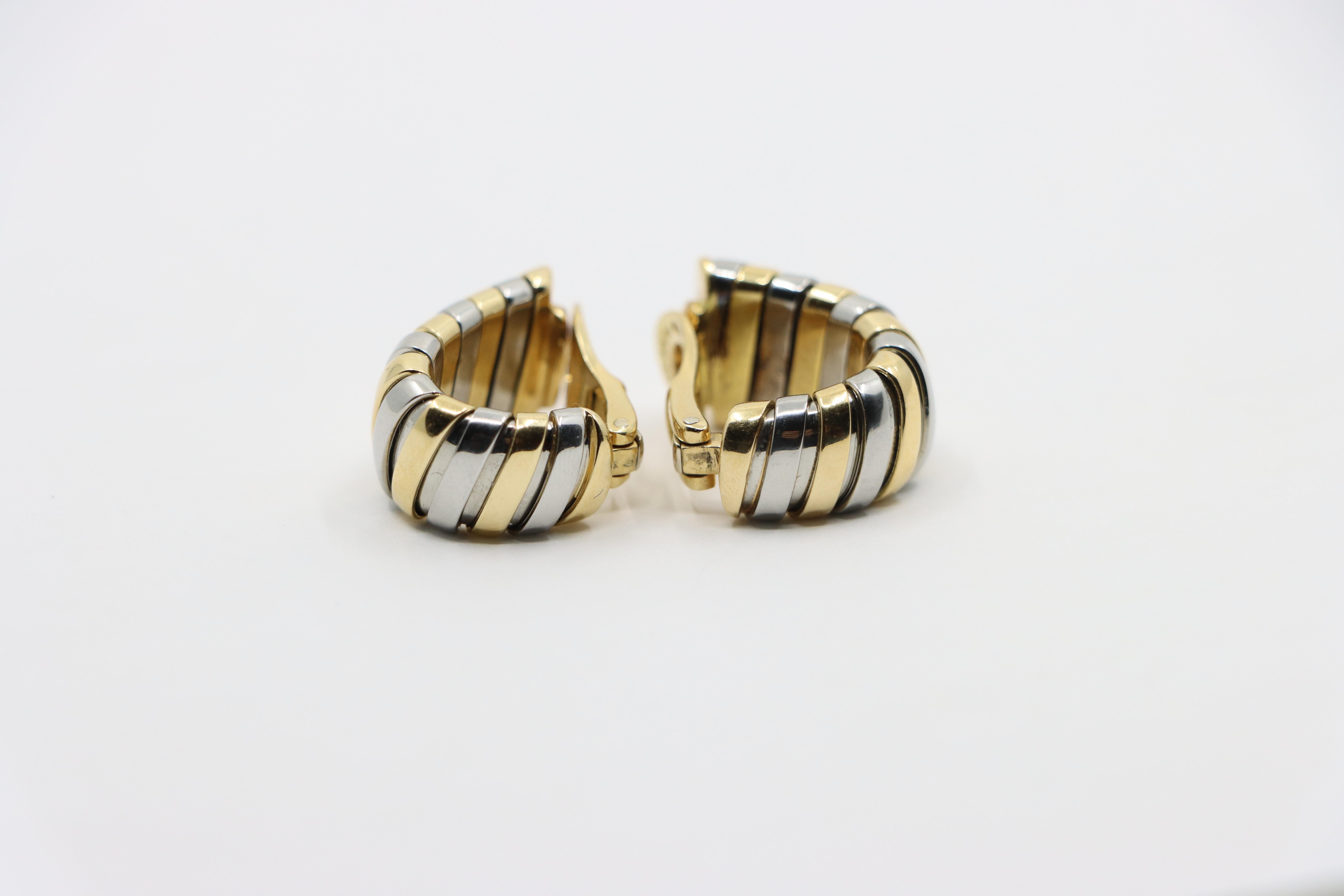 Bulgari 18K Yellow Gold Tubogas Earring 9