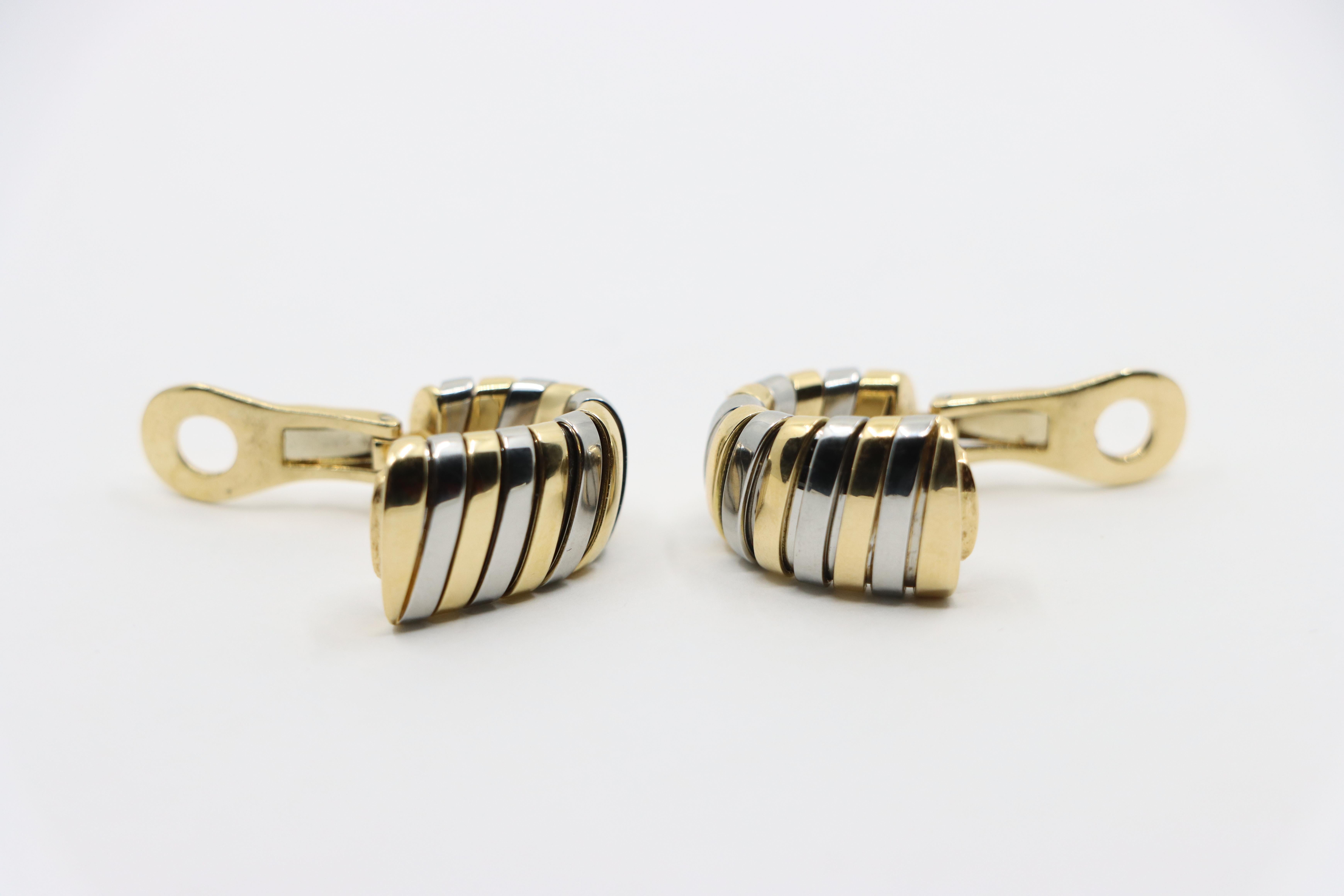 Bulgari 18K Yellow Gold Tubogas Earring 10
