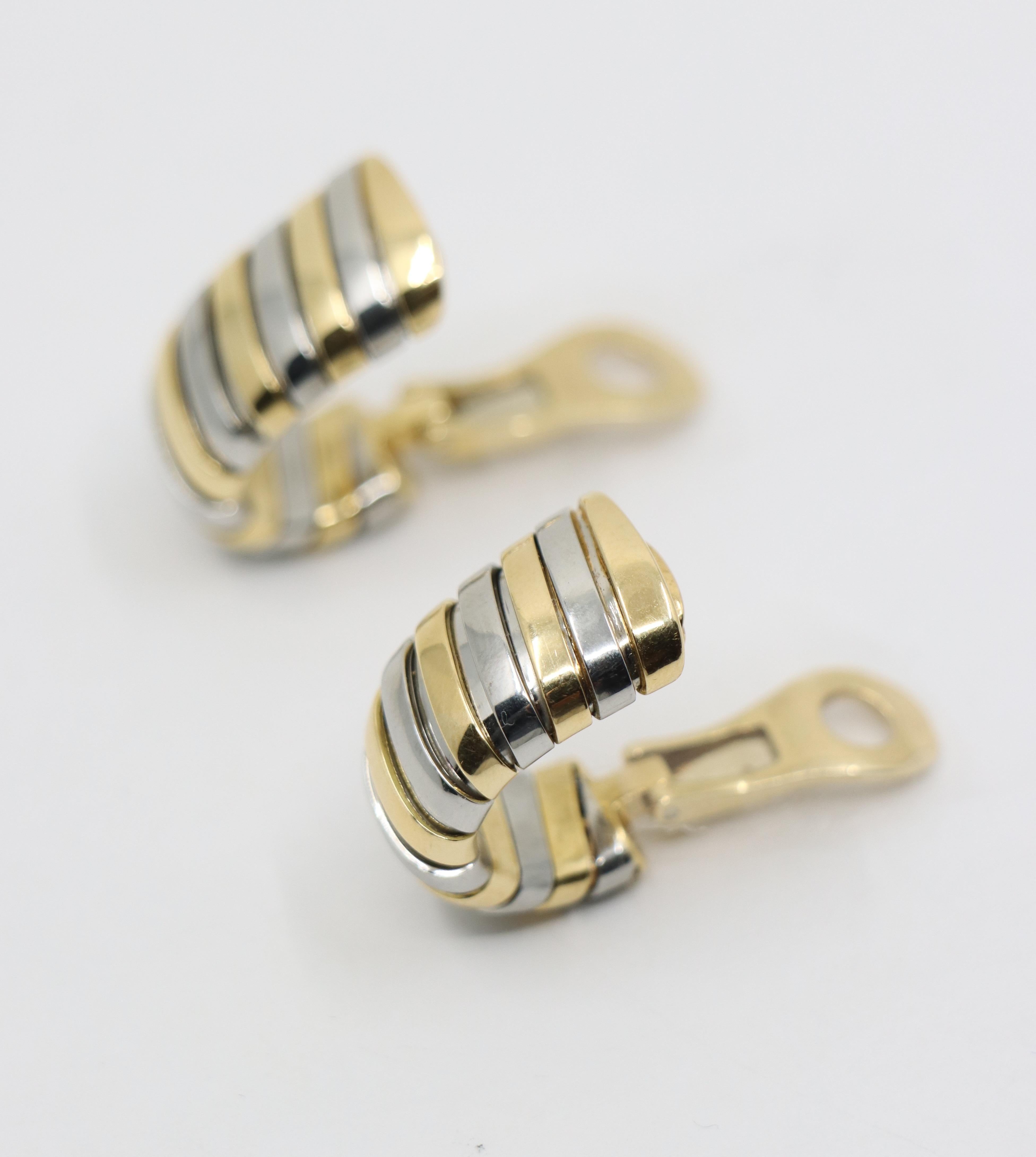 Bulgari 18K Yellow Gold Tubogas Earring 1