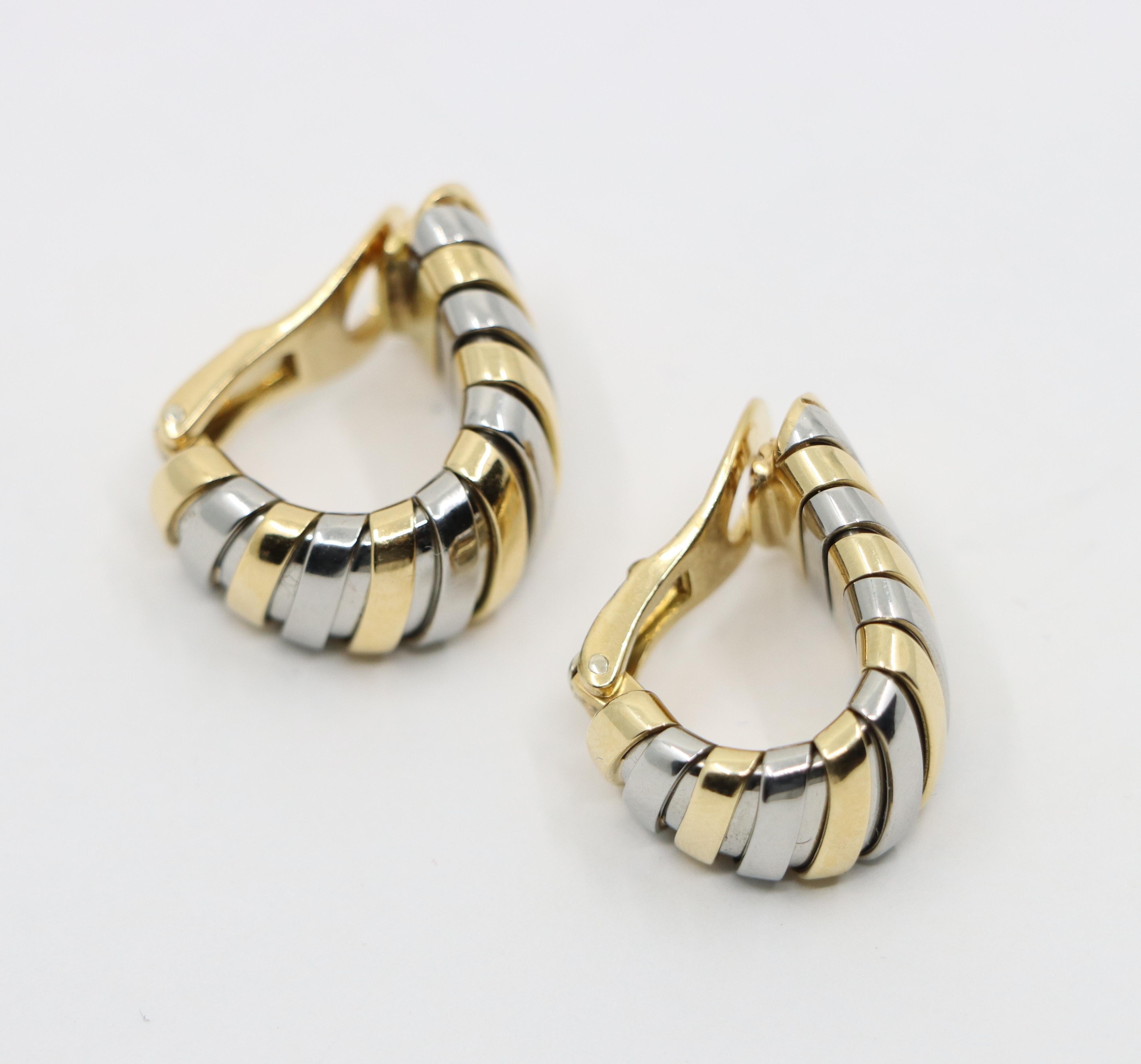 Bulgari 18K Yellow Gold Tubogas Earring 2