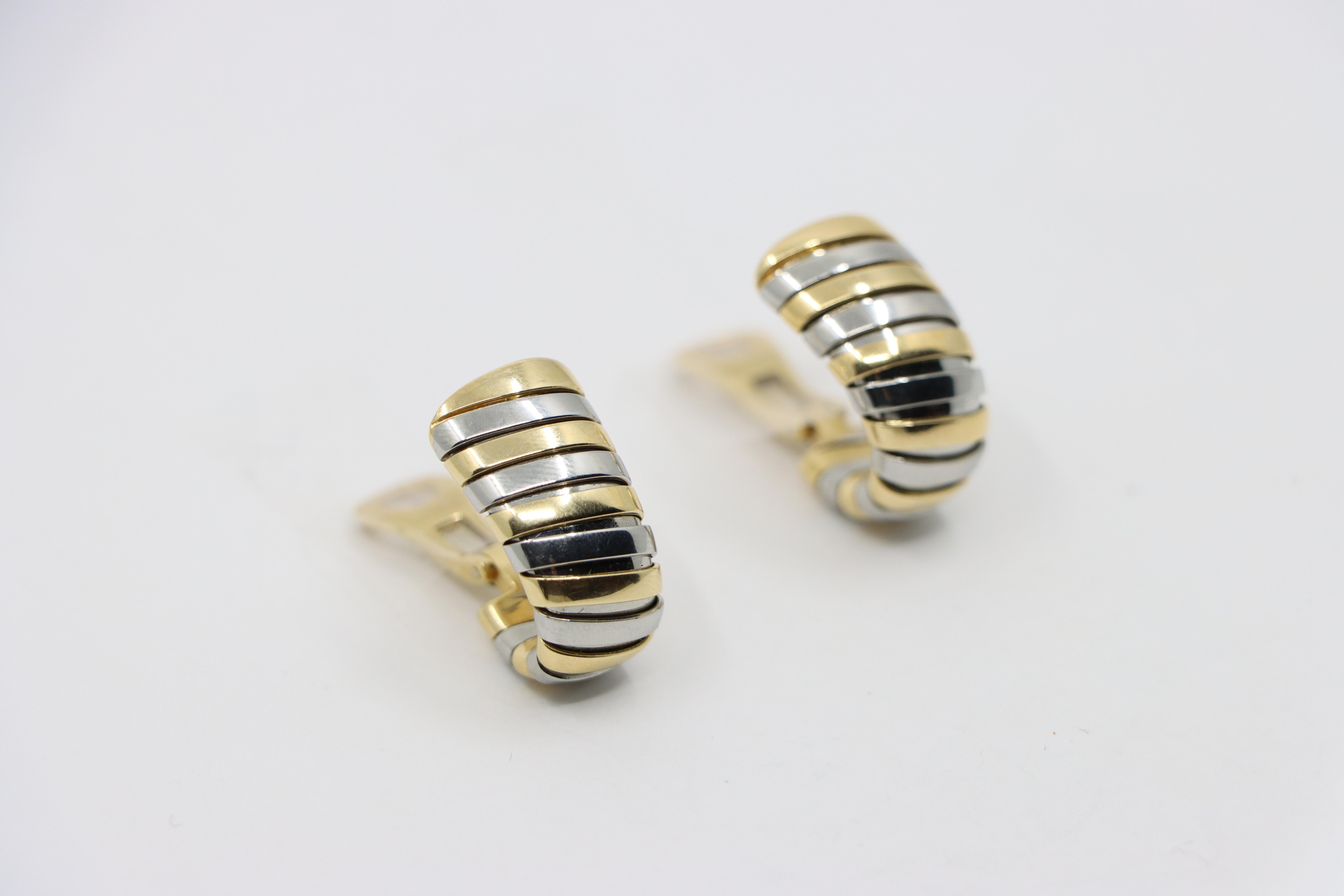 Bulgari 18K Yellow Gold Tubogas Earring 3