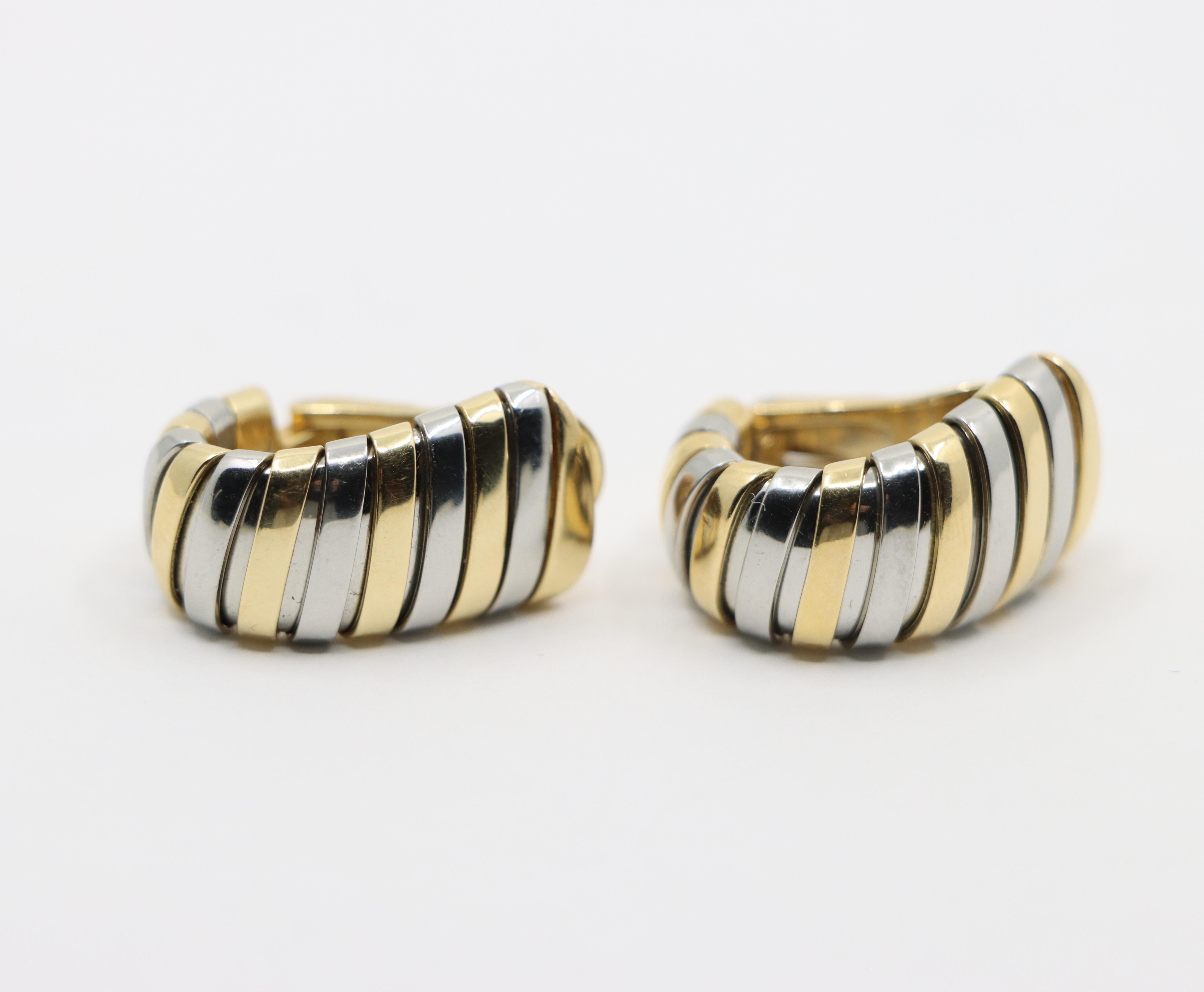 Bulgari 18K Yellow Gold Tubogas Earring 4