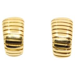 Bulgari 18K Yellow Gold Tubogas Earring