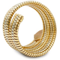 Bulgari 18 Karat Yellow Gold Two-Tone Tubogas Watch BB19 1T