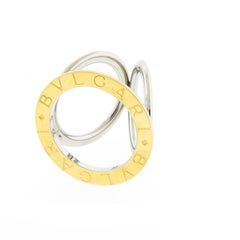 Bulgari-Schalring aus 18-Karat-Gold und Steele