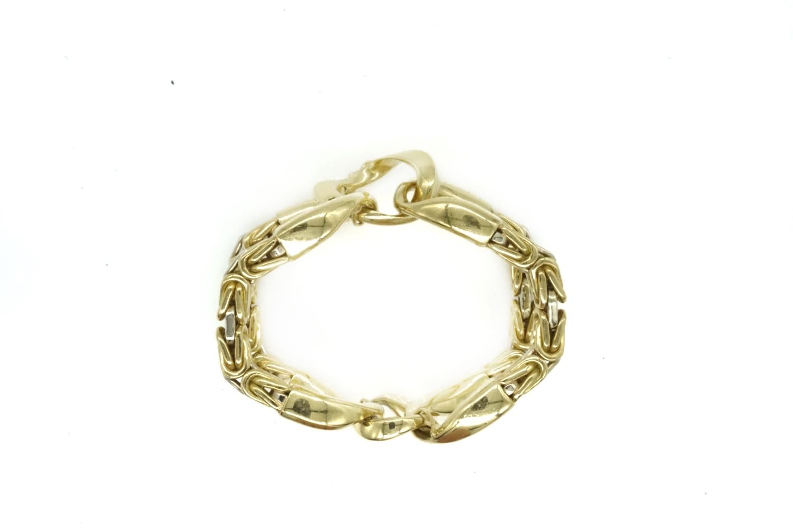 Women's or Men's Bulgari 18kt Yellow Gold Large Links Bracelet  For Sale