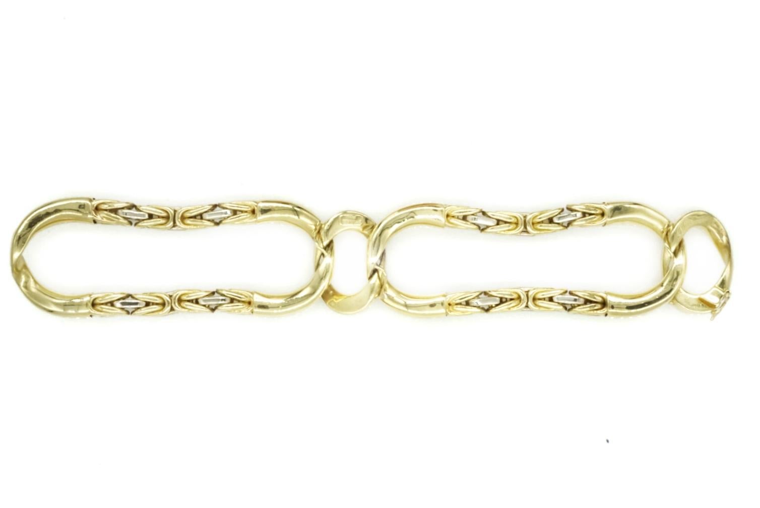 Bulgari Bracelet à grands maillons en or jaune 18 carats  en vente 1
