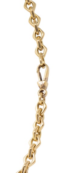 Bulgari 1970 - Collier unisexe à maillons en or bicolore 18 carats avec Navette Vintage