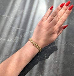 Bulgari 1970's 18 Karat Yellow Gold Vintage Chestnut Unisex Link Bracelet