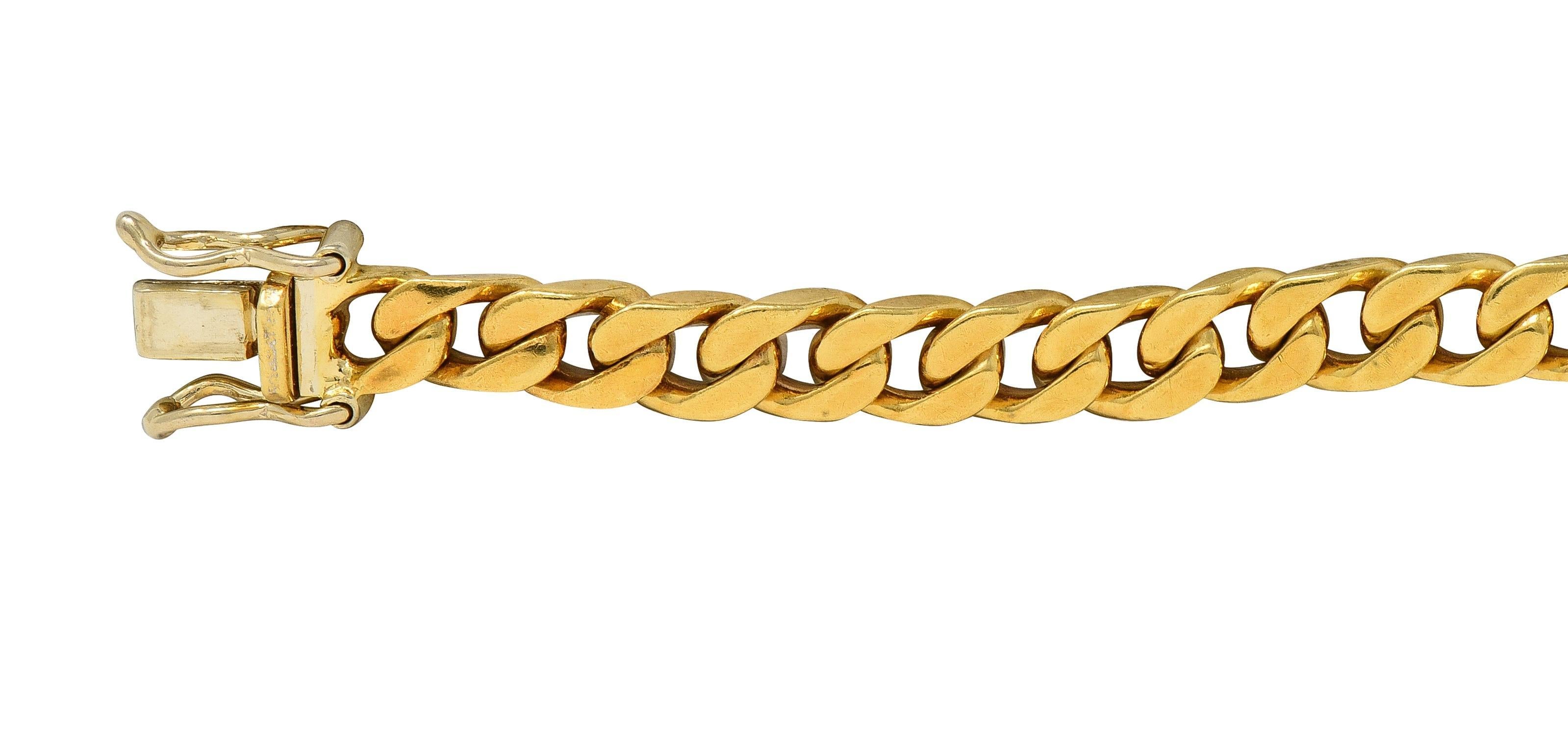 Taille brillant Bracelet Vintage en or jaune 18 carats avec diamants Bulgari 1970 en vente