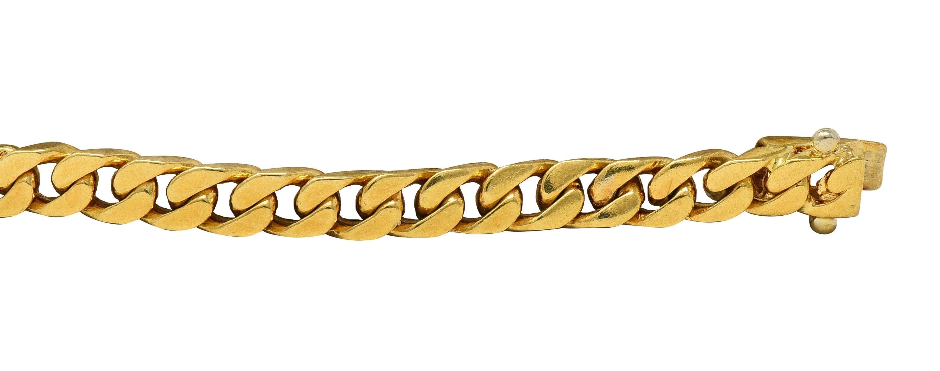 Bracelet Vintage en or jaune 18 carats avec diamants Bulgari 1970 Pour femmes en vente