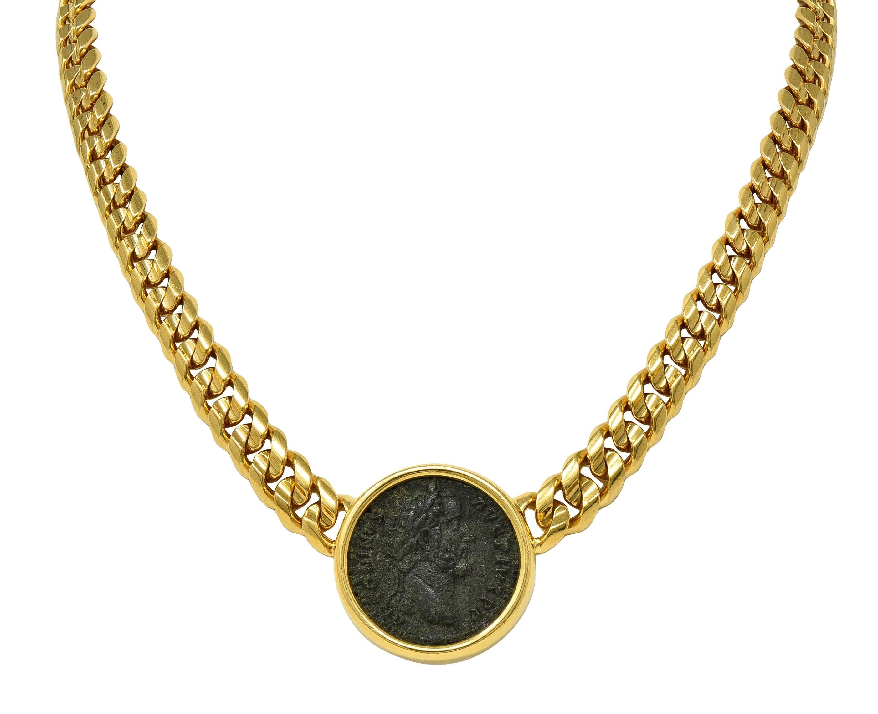 Bulgari 1980 Ancient Coin 18K Gold Monete Roman Emperor Vintage Collar Necklace