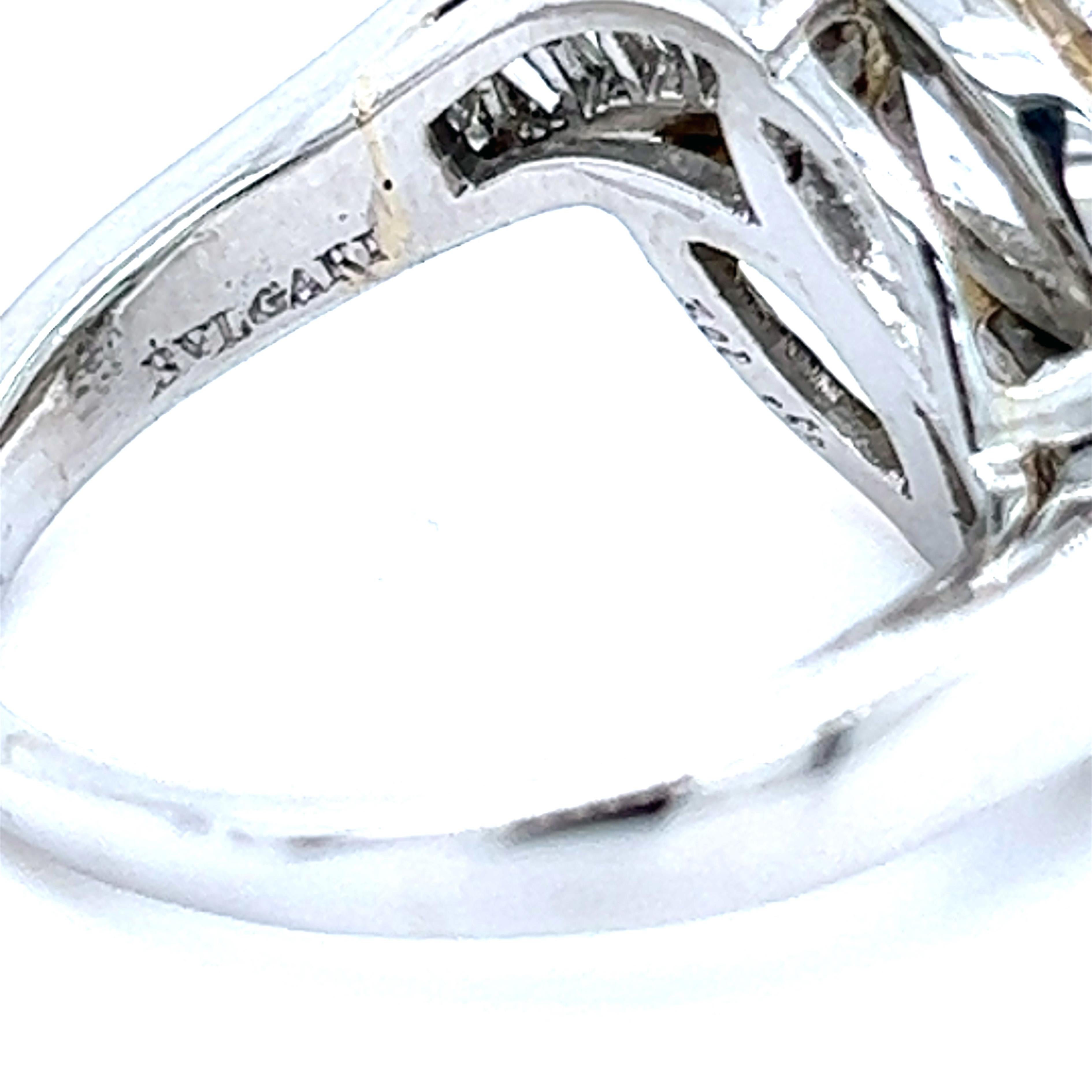 Bulgari 1980 GIA Certified White Yellow Marquise Diamond Toi Et Moi Ring 4
