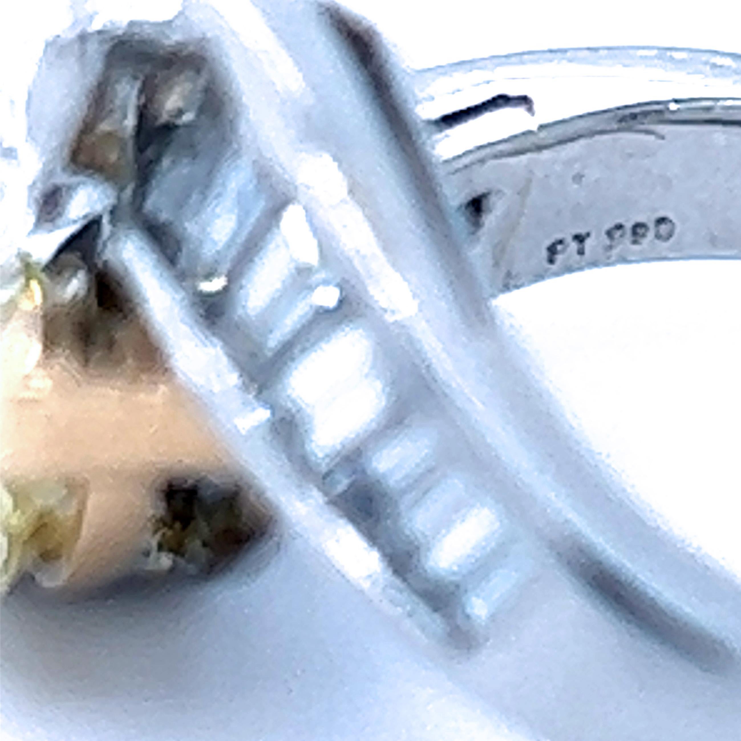 Women's Bulgari 1980 GIA Certified White Yellow Marquise Diamond Toi Et Moi Ring