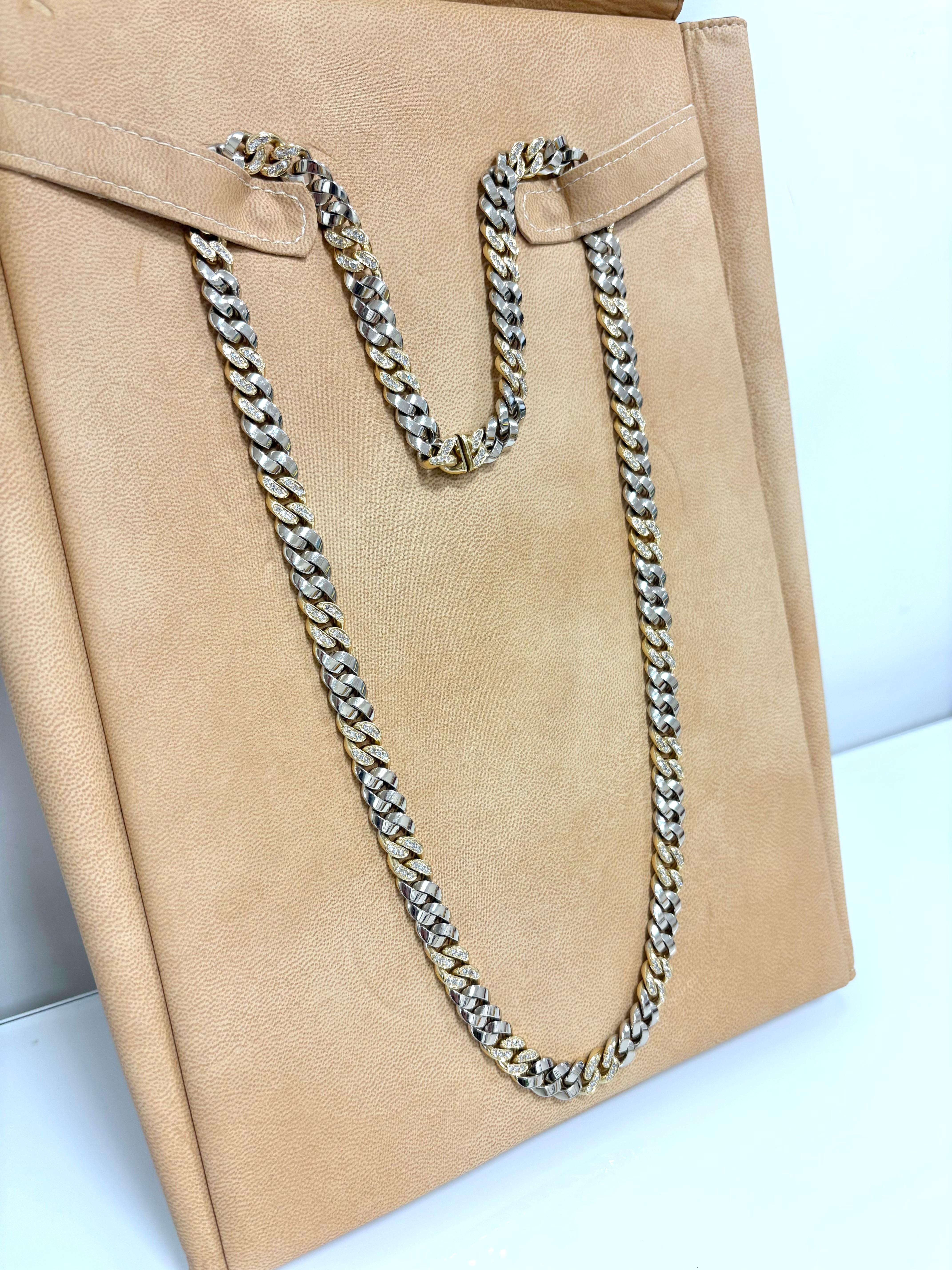 Bulgari 1980 Groumette Diamonds 18 Kt. Gold Long Necklace In Excellent Condition For Sale In Rome, IT