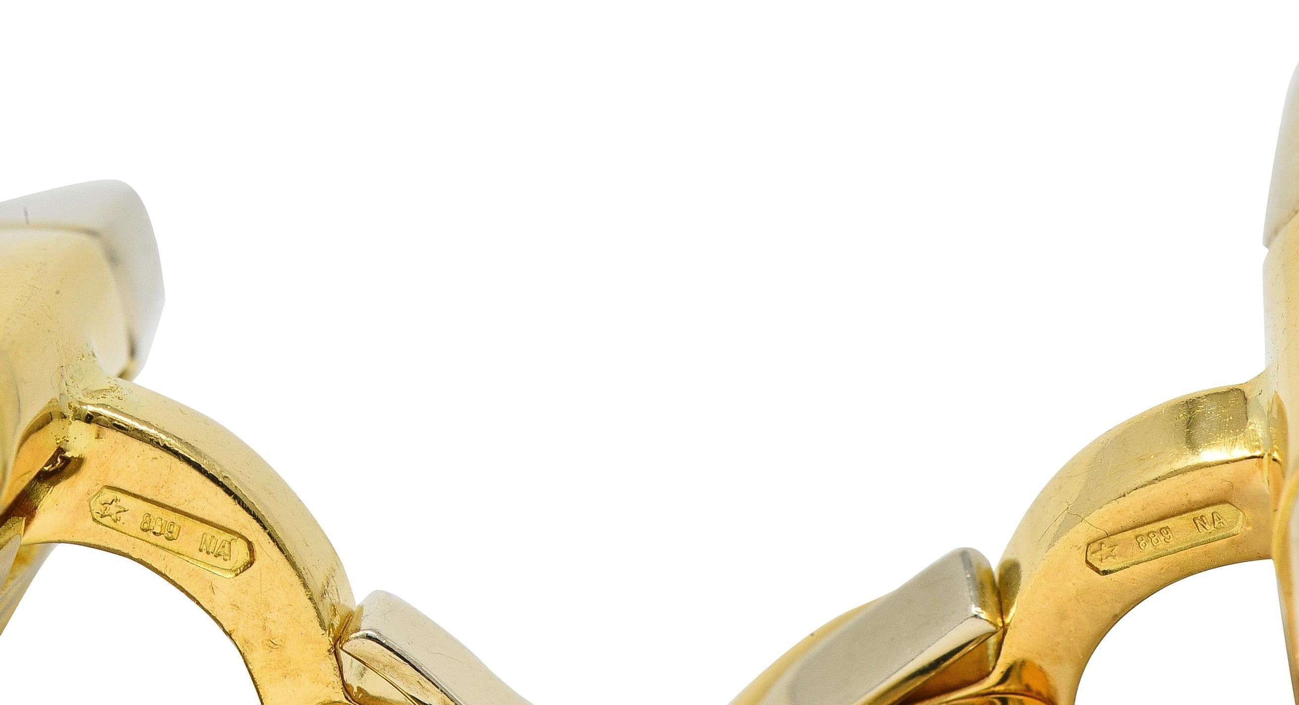 Pendientes Bulgari 1980's Oro 18K Vintage Cúpula Roma Pirámide en venta 3