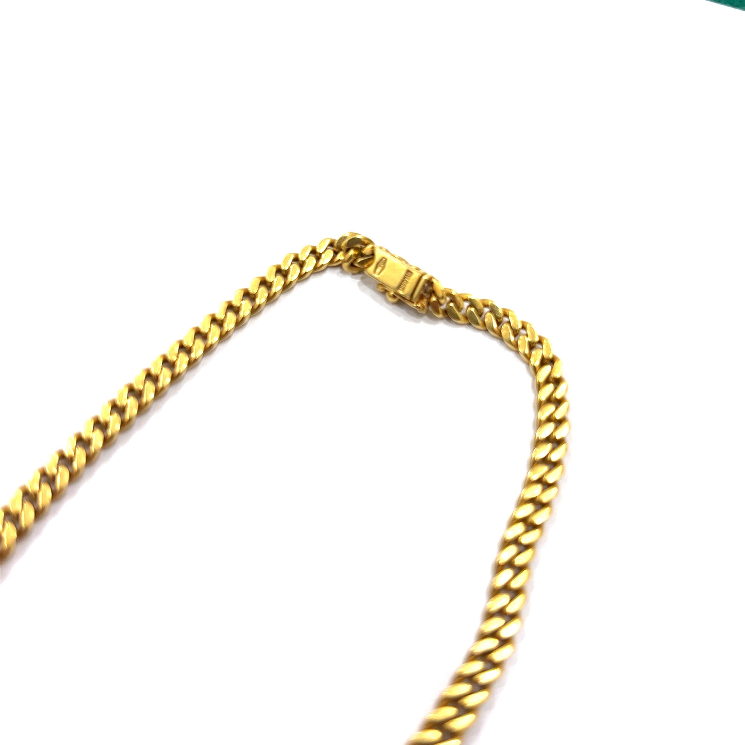 Bulgari 1980er Jahre Citrin und Saphir Curb Link Halskette im Zustand „Hervorragend“ im Angebot in Napoli, NA
