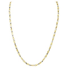 Bulgari 1990's 18 Karat Two-Tone Gold Passo Doppio Chain Vintage Necklace