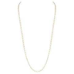 Bulgari, collier à maillons ovales unisexe vintage unisexe en or bicolore 18 carats, années 1990