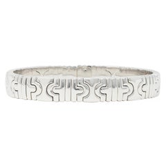 Bracciale Bulgari anni '90 in oro bianco 18 carati Parentesi vintage
