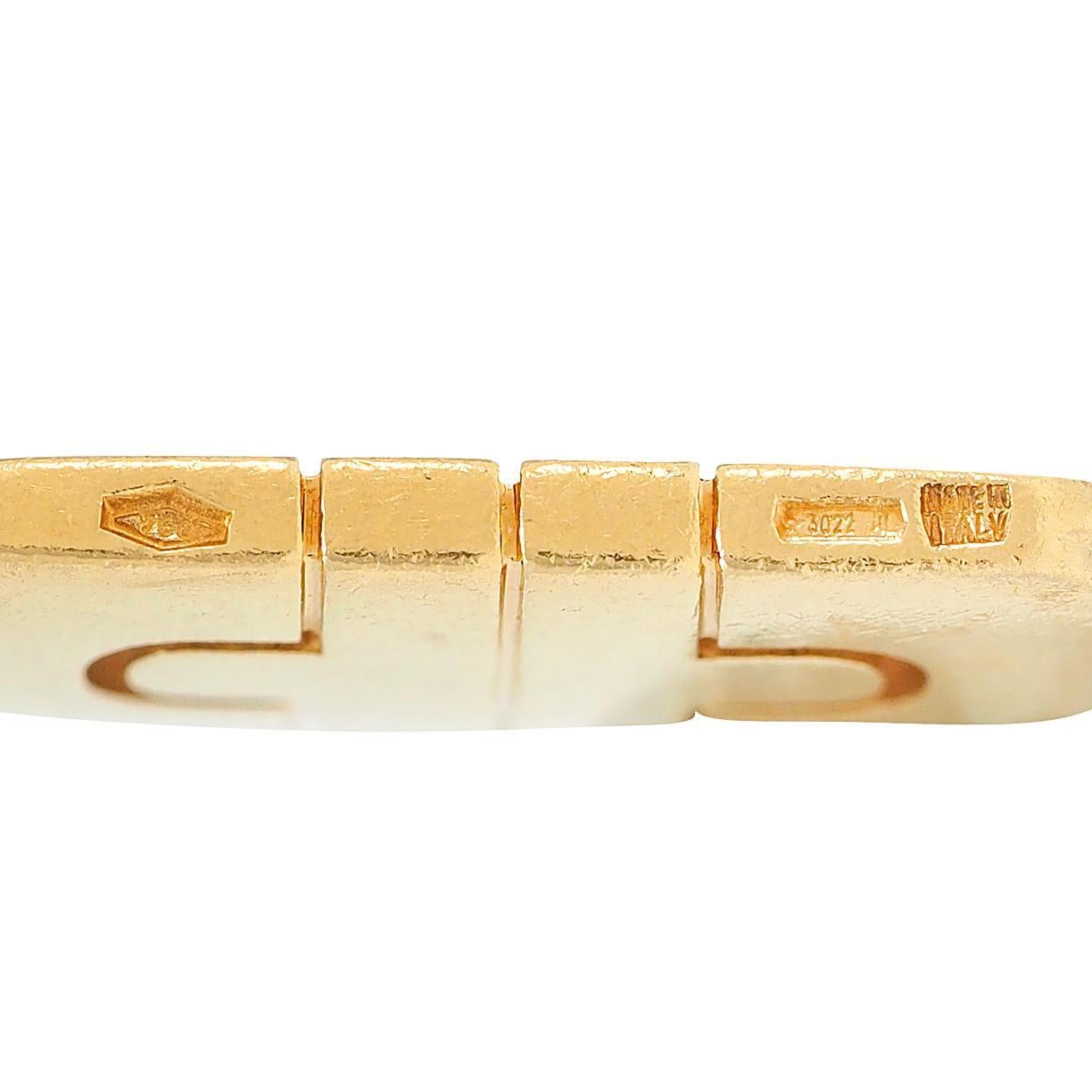Bulgari 1990's 18 Karat Gelbgold Vintage Parentesi Anhänger Charme Damen im Angebot