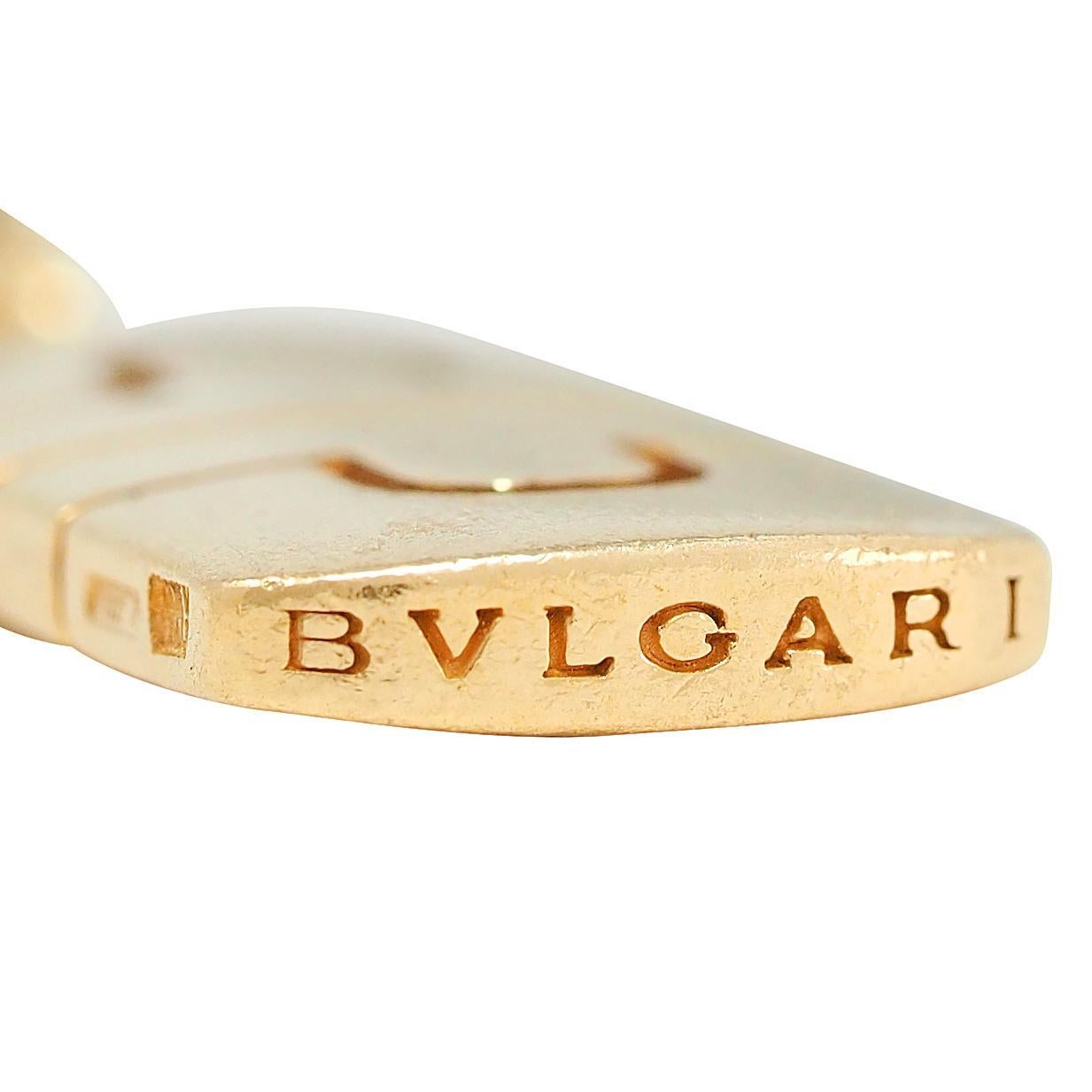 Bulgari 1990's 18 Karat Gelbgold Vintage Parentesi Anhänger Charme im Angebot 1