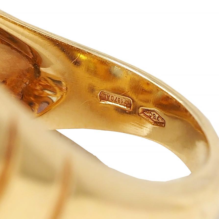 Bulgari 1990's Diamond Multi-Gem 18 Karat Gold Vintage Domed Heart Ring 4