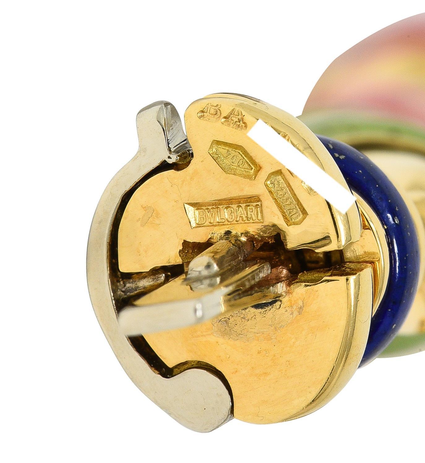 Bulgari 1990's Multi-Gem Gold 18 Karat Yellow Gold Vintage Passo Doppio Link Link en vente 2