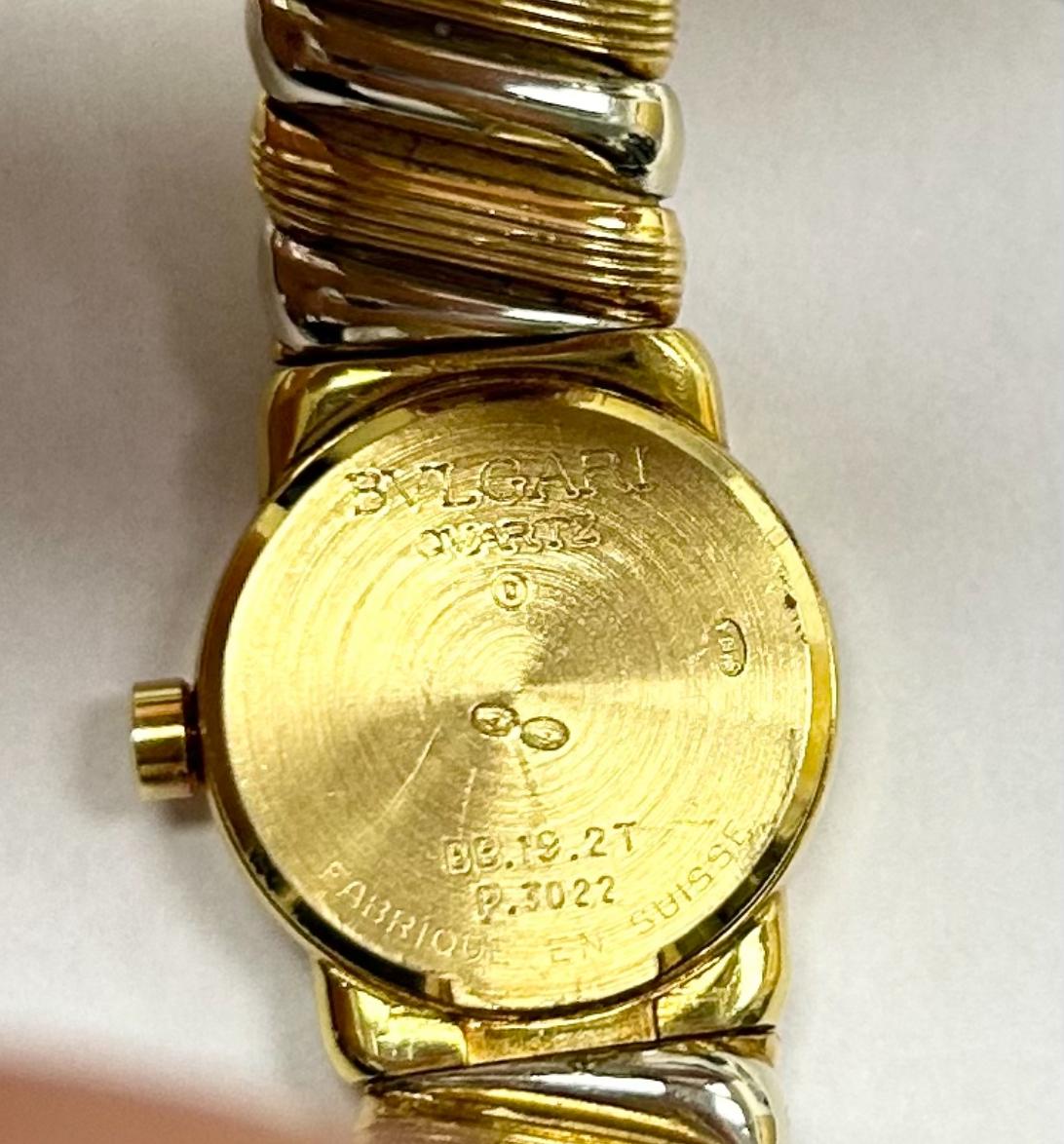 Bulgari, montre-bracelet manchette 18 carats 2 tons en vente 1