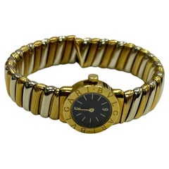 Bulgari, montre-bracelet manchette 18 carats 2 tons