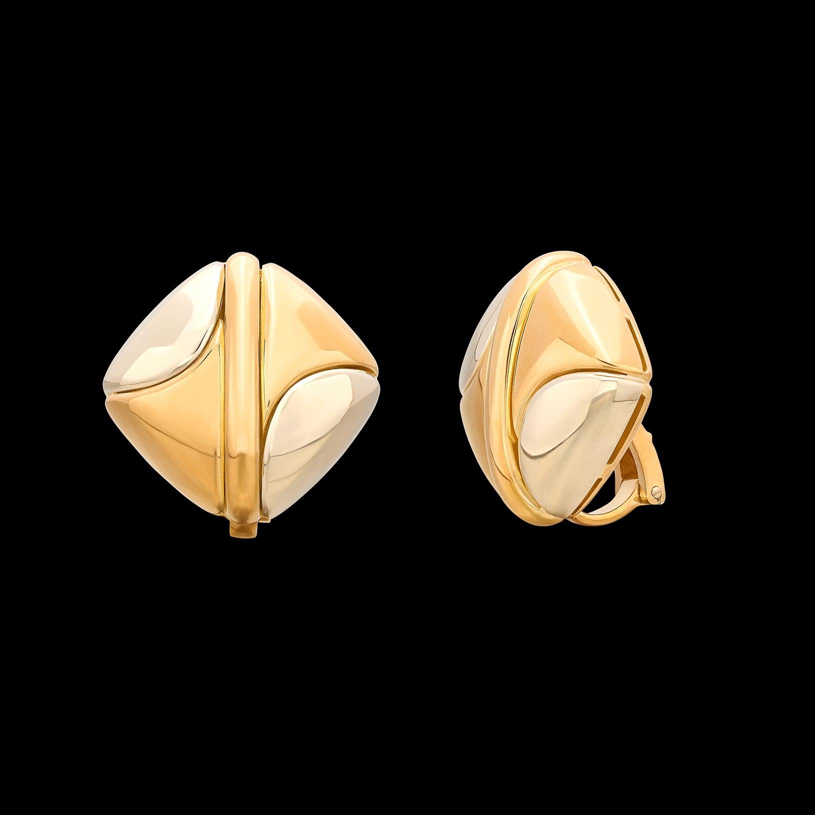 Boucles d'oreilles 2 tons Bulgari en vente 2