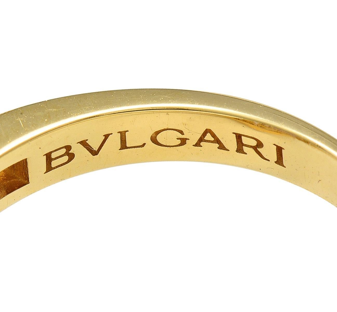 Bulgari 2000's Bague Elisia Navette Améthyste Diamant 3.45 CTW Or Jaune 18Kt Pour femmes en vente