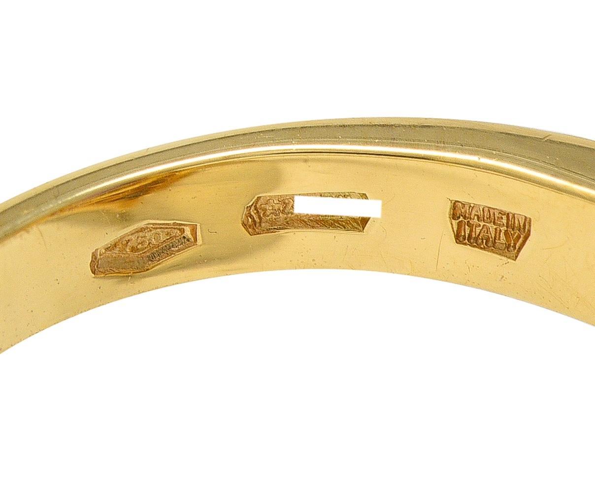 Bulgari 2000's Bague Elisia Navette Améthyste Diamant 3.45 CTW Or Jaune 18Kt en vente 1